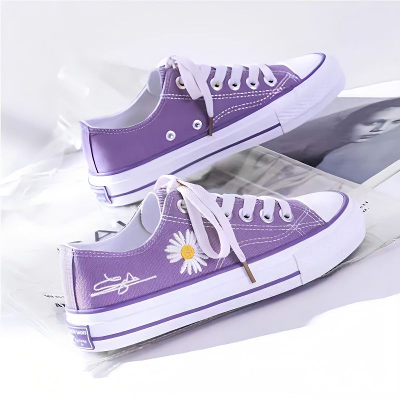 Embroidery Shoes - Tênis Feminino de Lona com Bordado