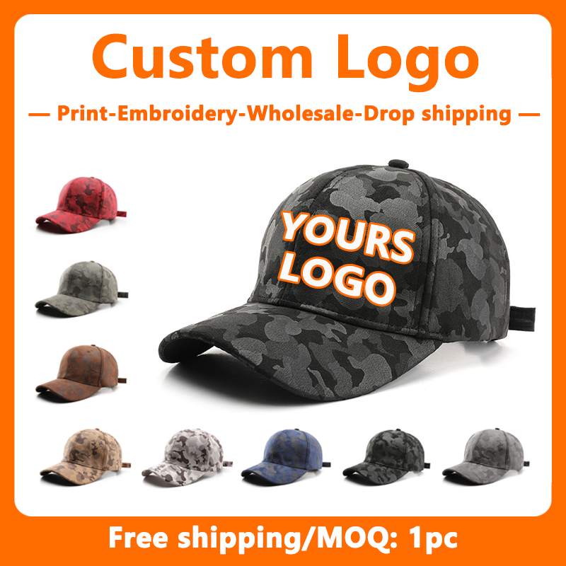 Embroidery Design Logo - Chapéu de camuflagem bordado logotipo personalizado