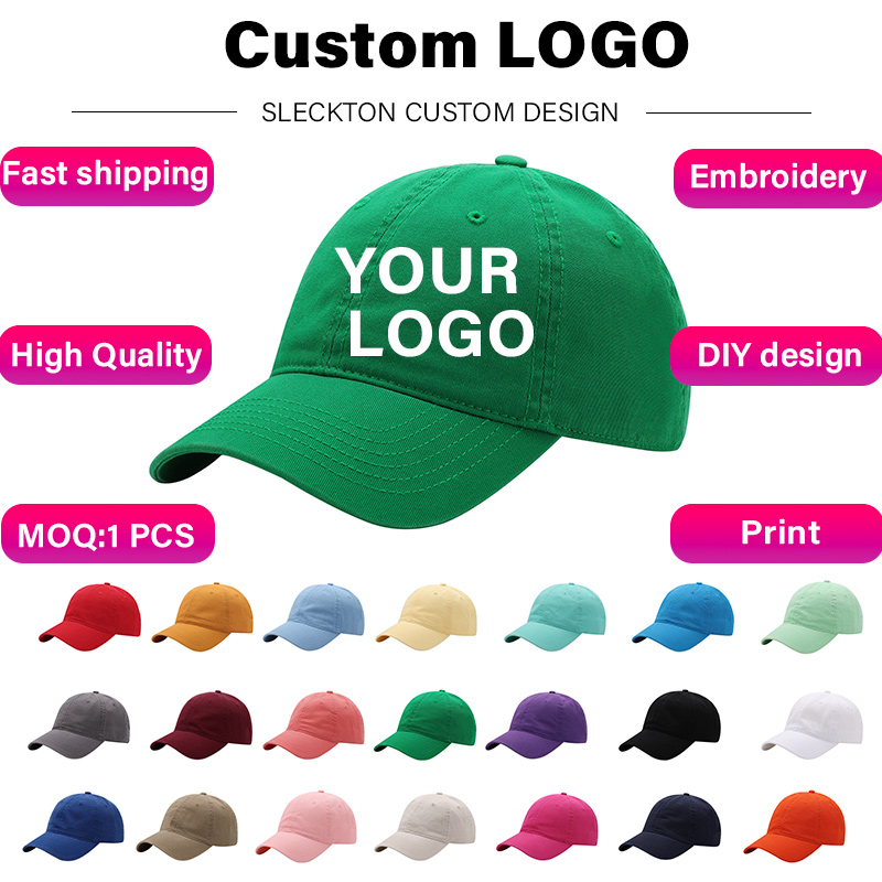 Embroidery Design Logo - SLECKTON Boné de beisebol personalizado moda