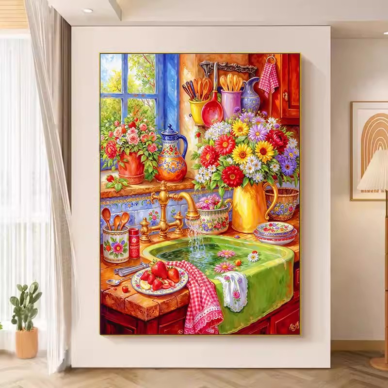 Embroidery Kitchen - Kit de Bordado Floral 9ct 75x90cm