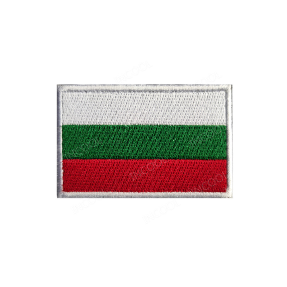Embroidery Uk - Patches bordados bandeira da Bulgária remendo