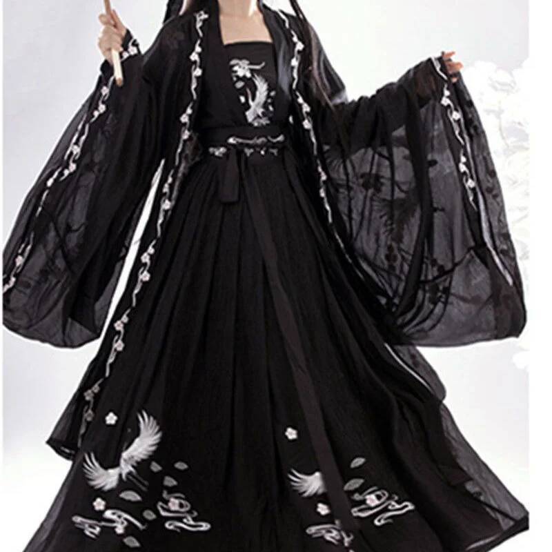 Embroidery Skirt - Chinês antigo hanfu feminino indústria pesada