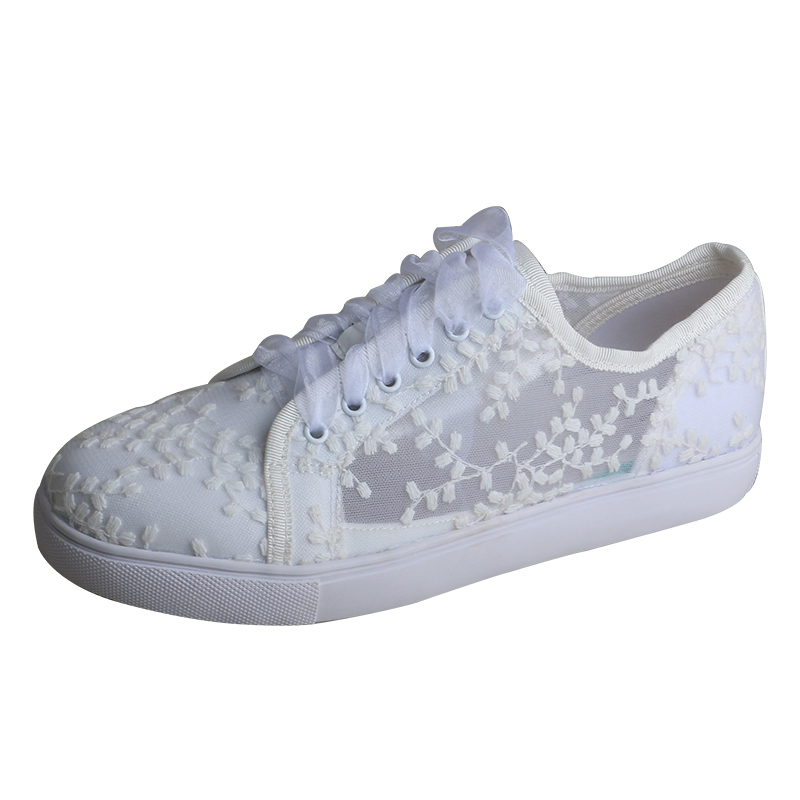 Embroidery Shoes - Tênis Brancos Wedopus para Mulheres, Sapatos