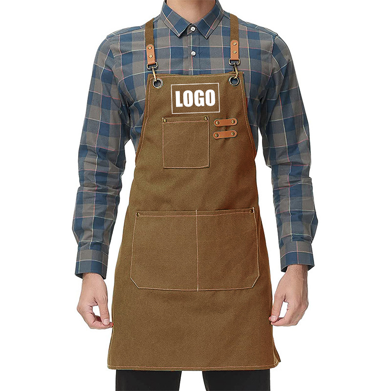 Embroidery Kitchen - Avental de lona personalizado para homens
