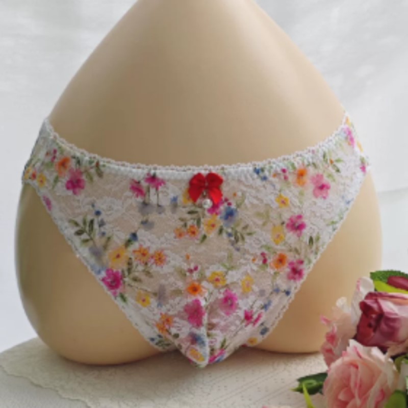 Embroidery Underwear - Cuecas de Renda Transparentes e Sexy