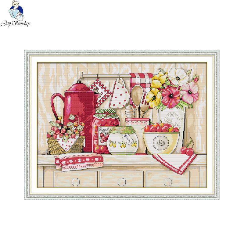 Embroidery Kitchen - Cozinha aconchegante contado e estampado kit