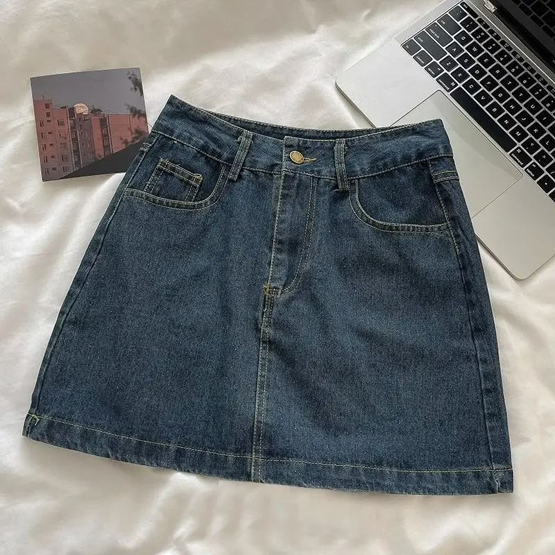 Embroidery Style - Conjunto de Saia Jeans Y2K: Jaqueta