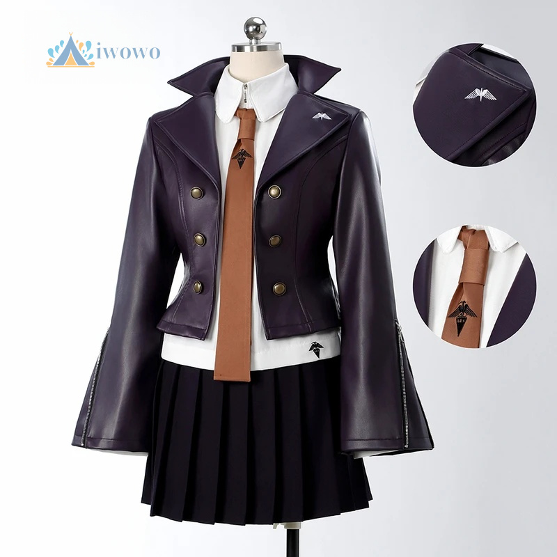 Embroidery Skirt - Kirigiri Kyoko Cosplay Bordado Couro PU