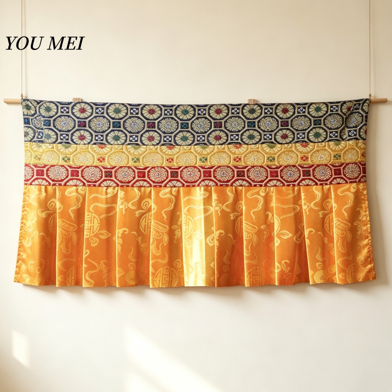 Embroidery Skirt - Decoração Suspensa para Salão Budista, Cortina