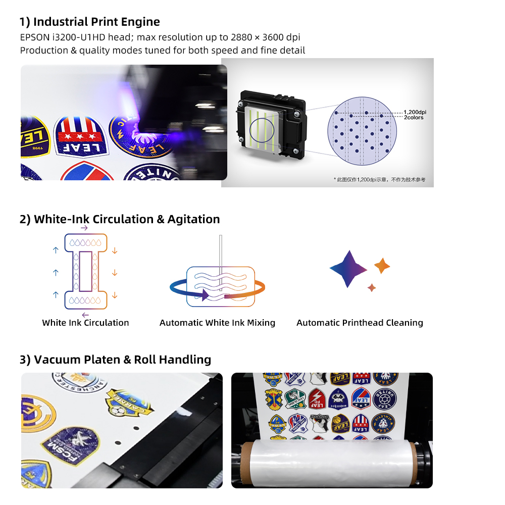 Embroidery Logo - Impressora de Etiquetas UV DTF LEAF