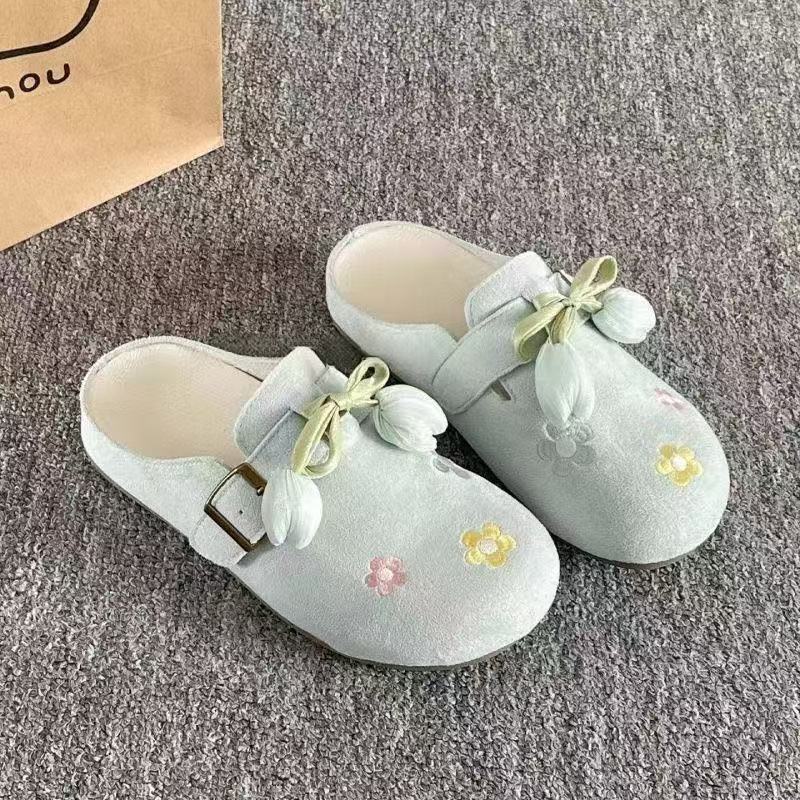 Embroidery Style - Sandálias Mule Femininas Versáteis de Dedo