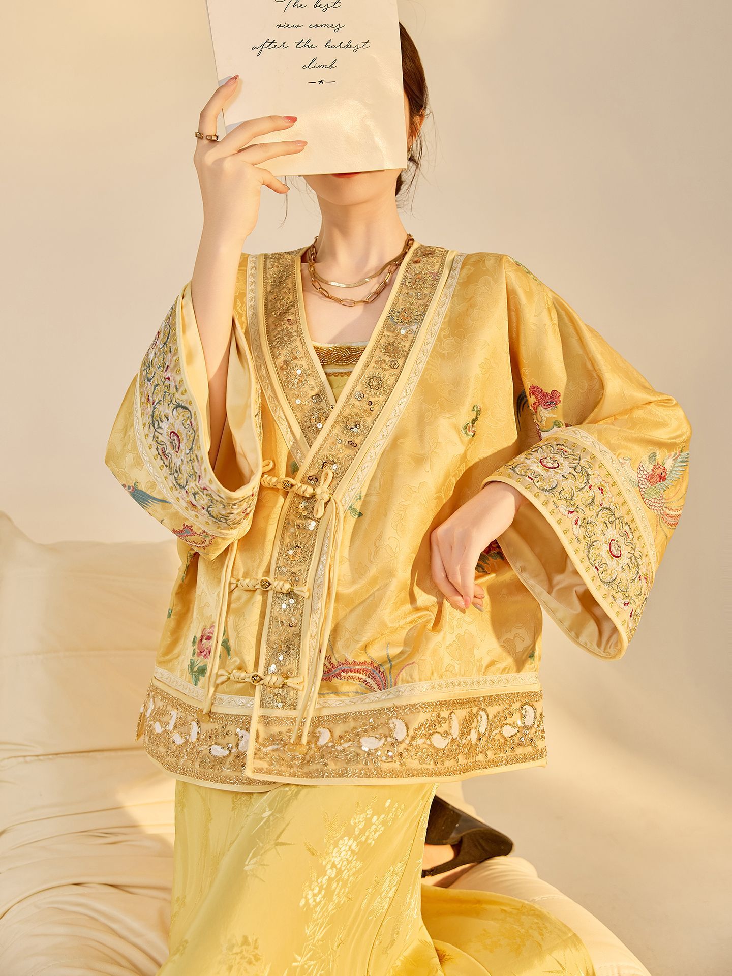 Embroidery Style - Nova Jaqueta Feminina de Outono com
