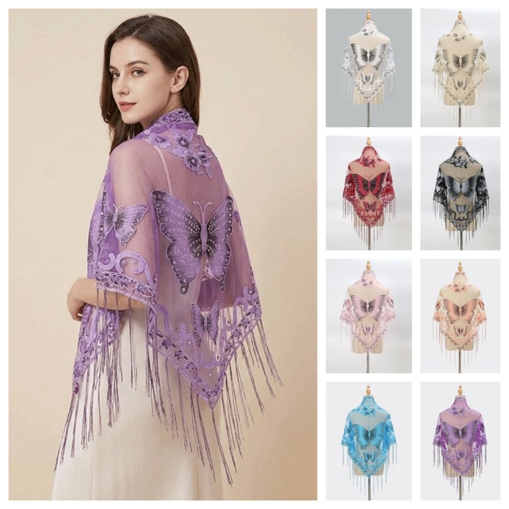 Lenço de Luxo com Renda Floral - Embroidery Underlay avaliação e preço