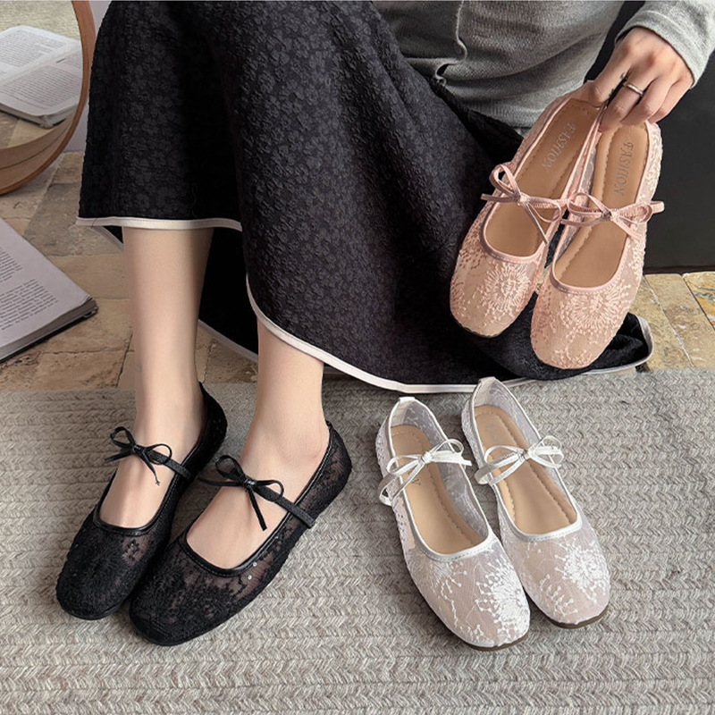 Sapatos planos de balé suave f - Embroidery Shoes avaliação e preço