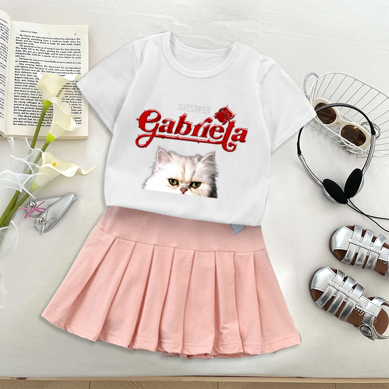 Moda k pop K-KATSEYE camiseta  - Embroidery Skirt avaliação e preço