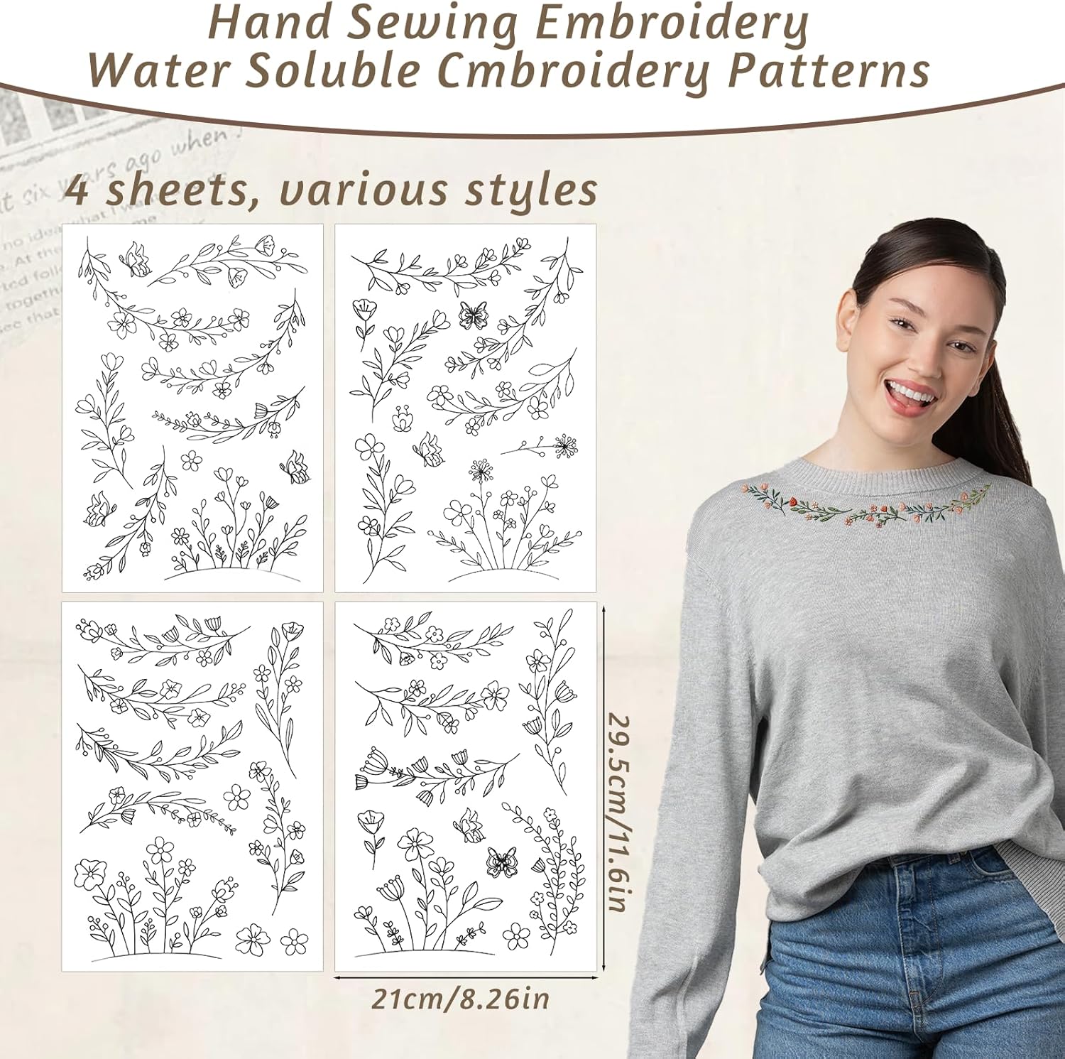 Papel de Bordado Solúvel em Ág - Embroidery Daisy avaliação e preço