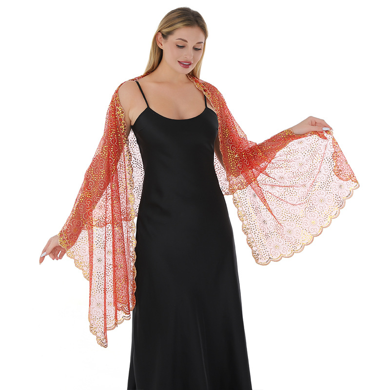 Xales e Capas Femininas para N - Embroidery Shawl avaliação e preço