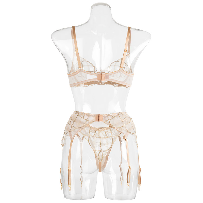 Conjunto de Lingerie Sexy Femi - Embroidery Underwear avaliação e preço