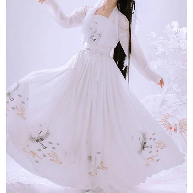 Chinês antigo hanfu feminino i - Embroidery Skirt avaliação e preço