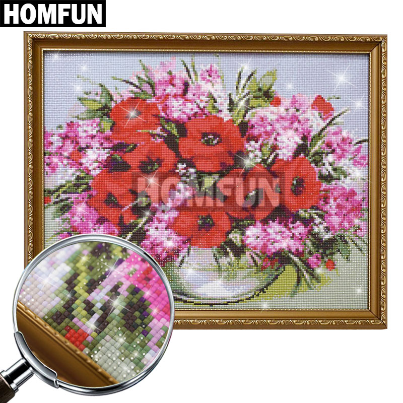 HOMFUN-DIY Pintura Diamante de - Embroidery Daisy avaliação e preço
