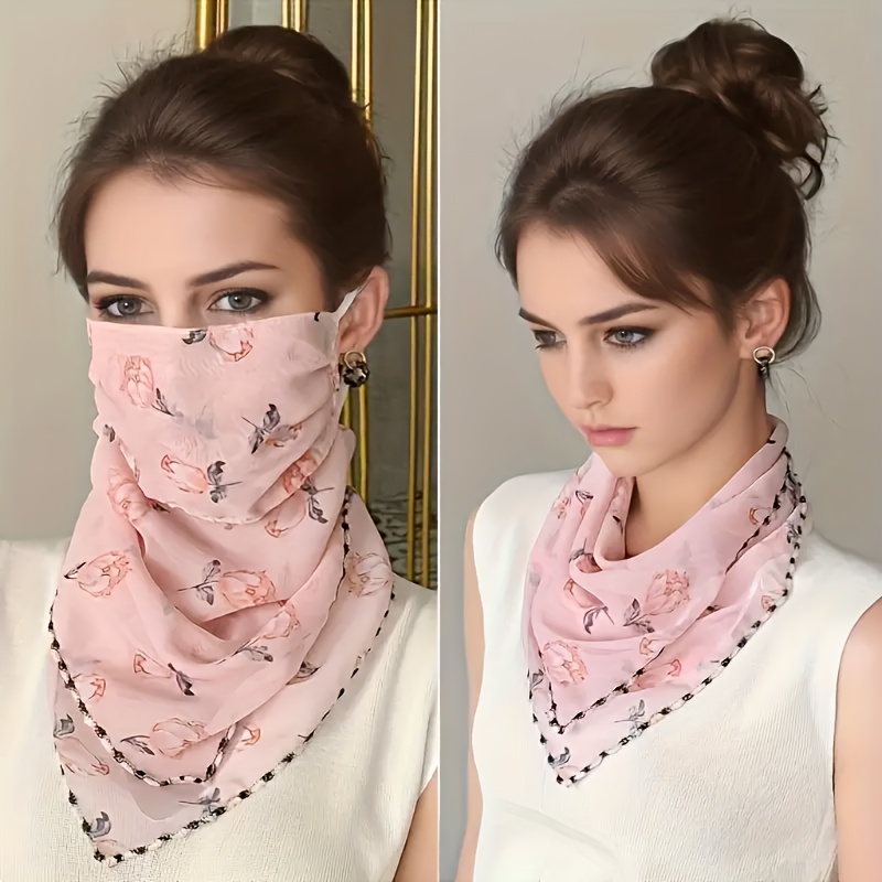 Máscara Facial e Lenço de Pesc - Embroidery Yarn avaliação e preço