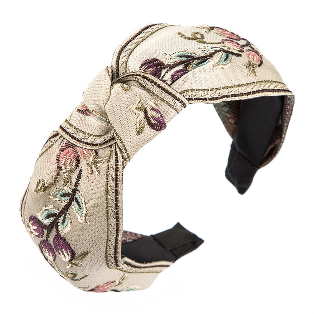 Headband atado retro para mulh - Embroidery Hooping avaliação e preço