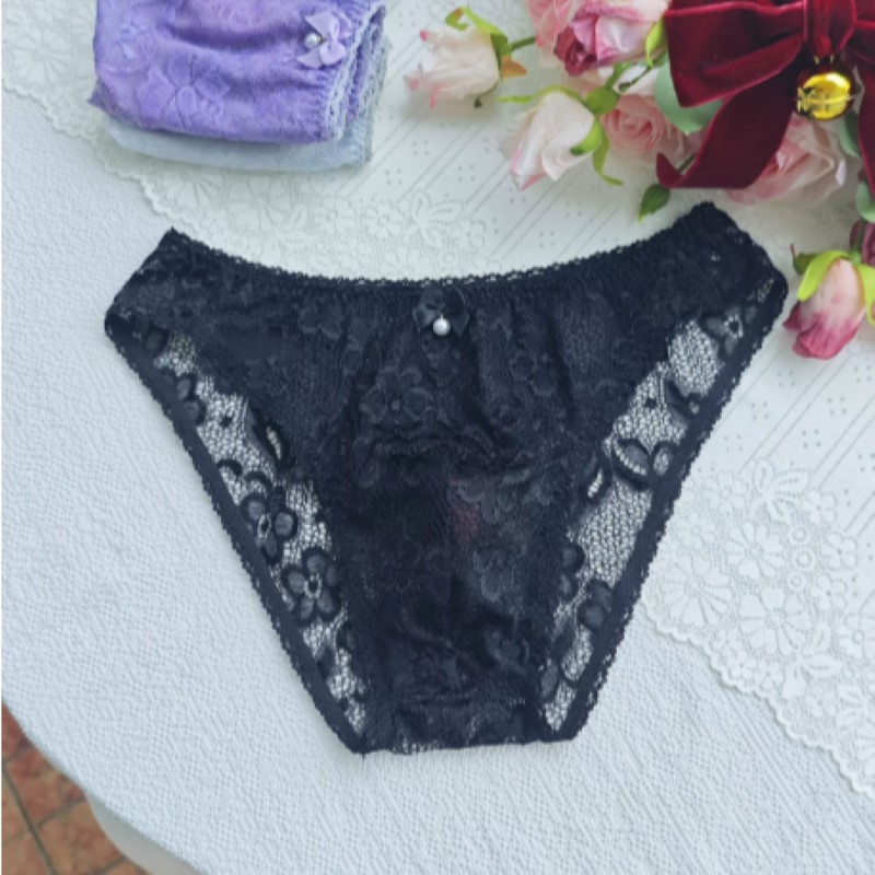 Cuecas de Renda Transparentes  - Embroidery Underwear avaliação e preço