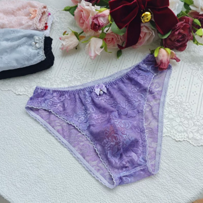 Cuecas de Renda Transparentes  - Embroidery Underwear avaliação e preço