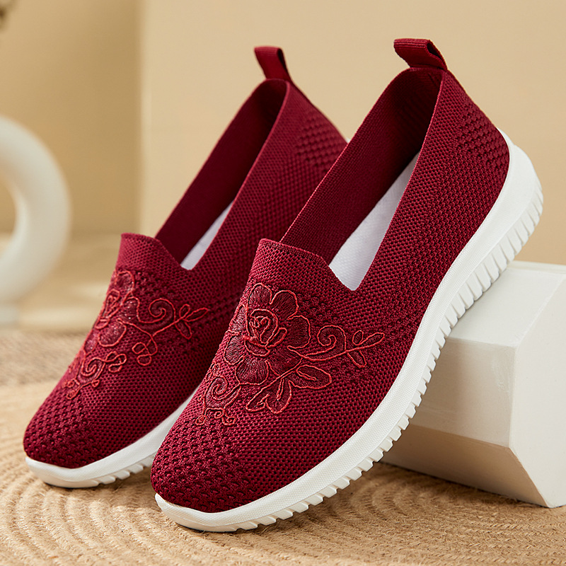 Sapatos femininos de malha com - Embroidery Underlay avaliação e preço