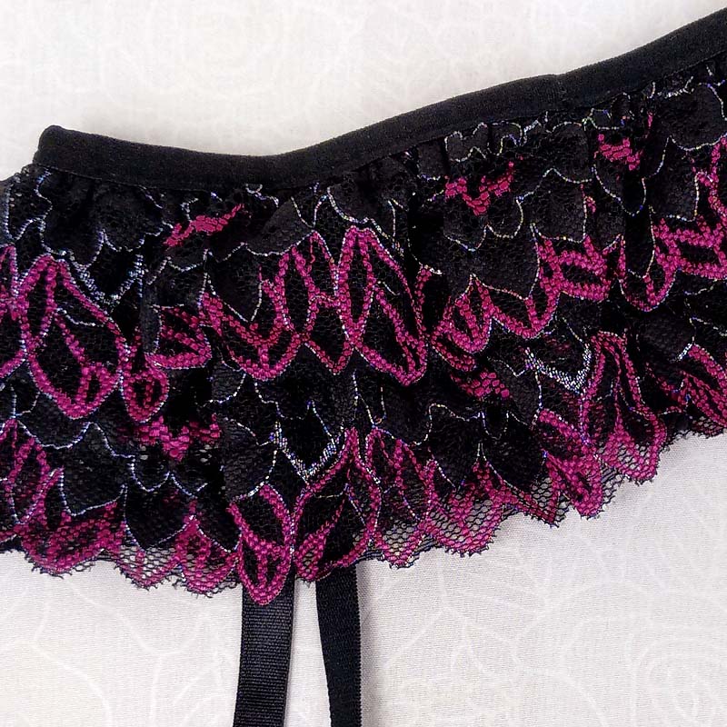 Moda sexy suspensórios sissy v - Embroidery Underwear avaliação e preço
