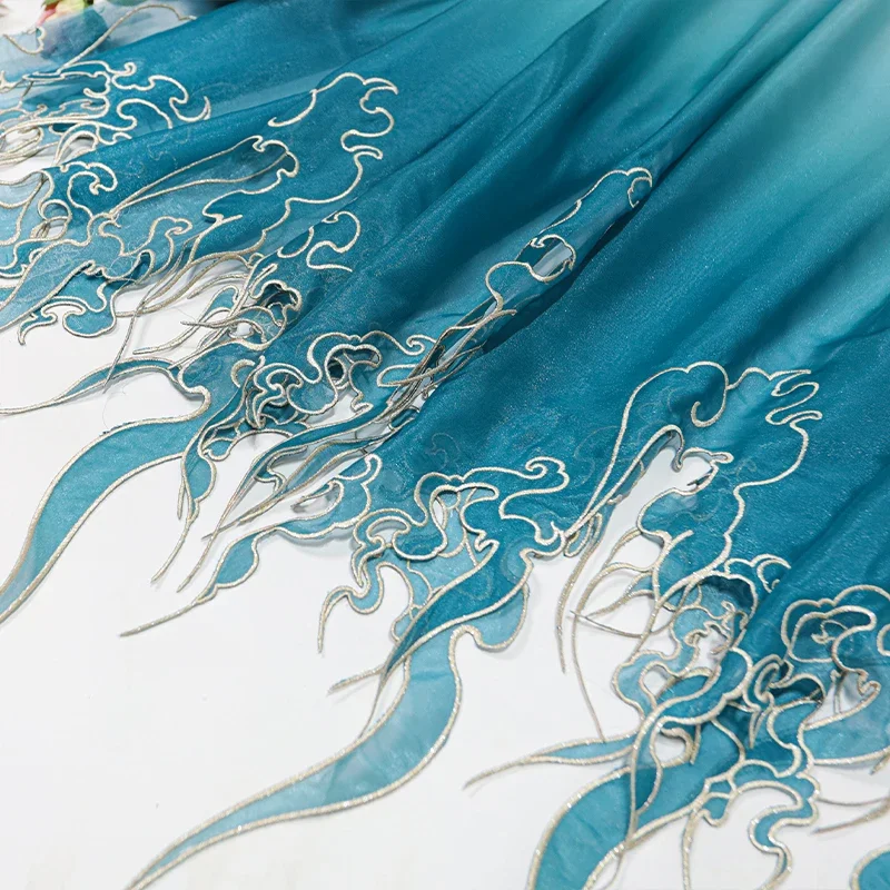 Tecido Gradiente de Folha de L - Embroidery Skirt avaliação e preço