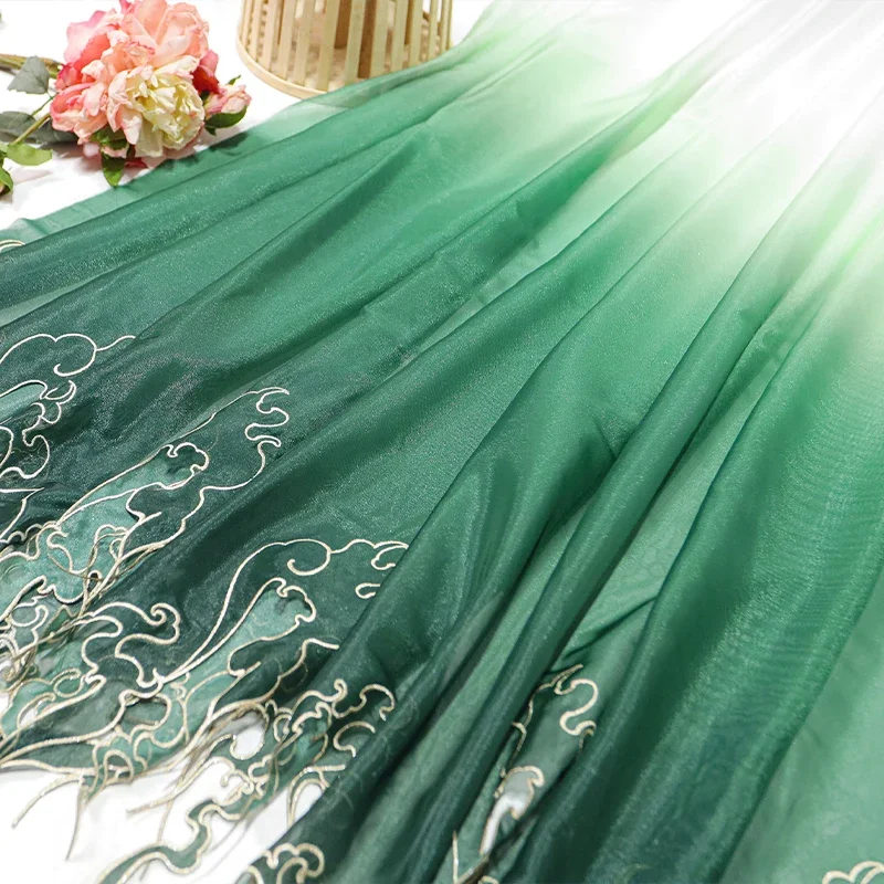 Tecido Gradiente de Folha de L - Embroidery Skirt avaliação e preço