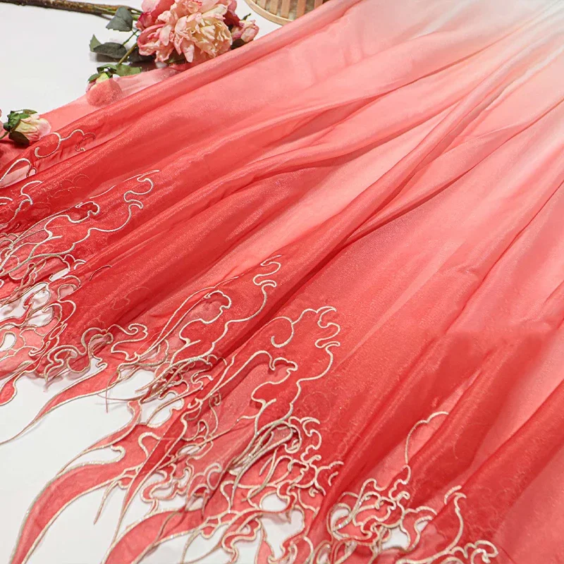 Tecido Gradiente de Folha de L - Embroidery Skirt avaliação e preço