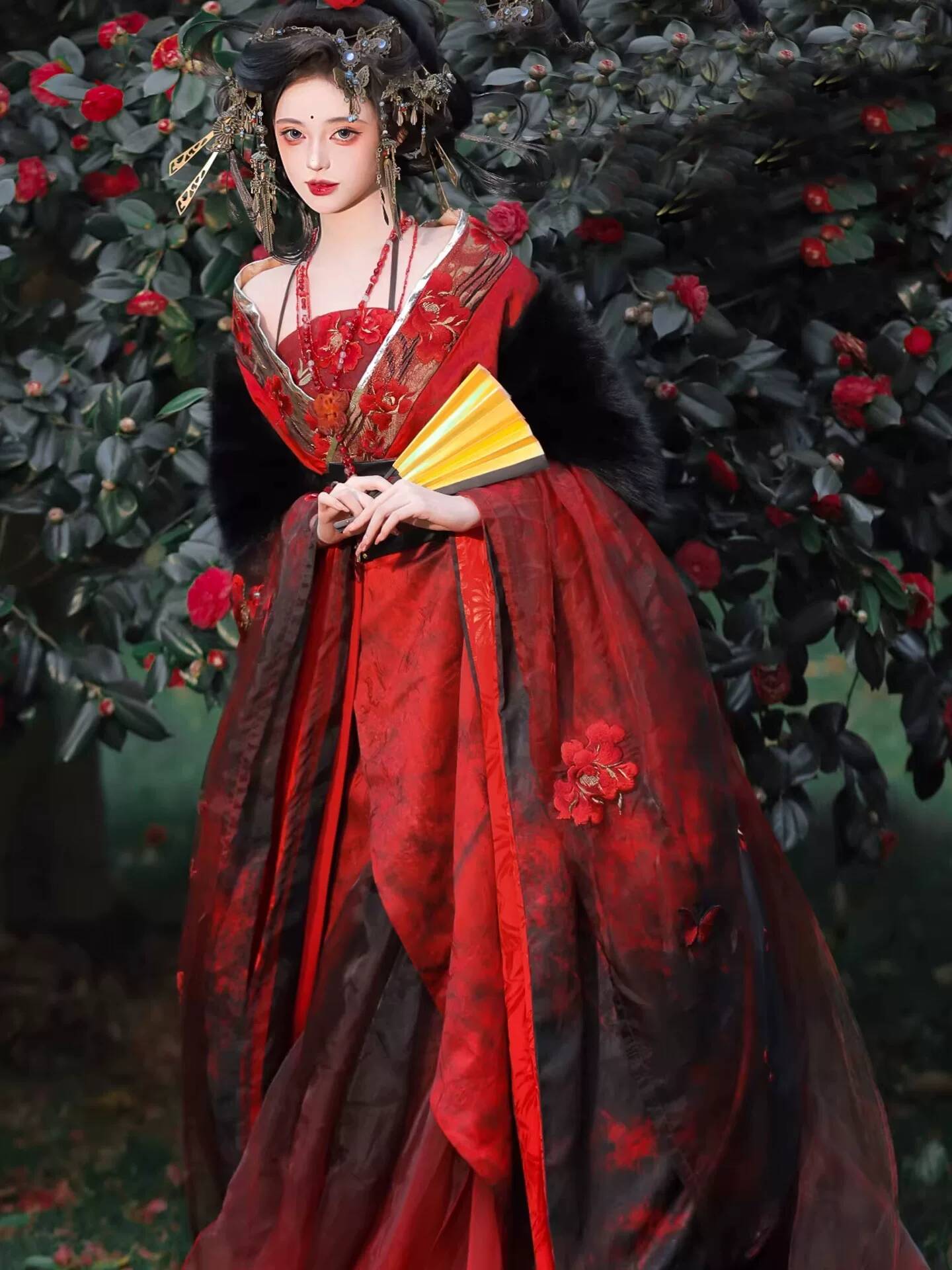 Novo Hanfu Vermelho Datura Fem - Embroidery Style avaliação e preço
