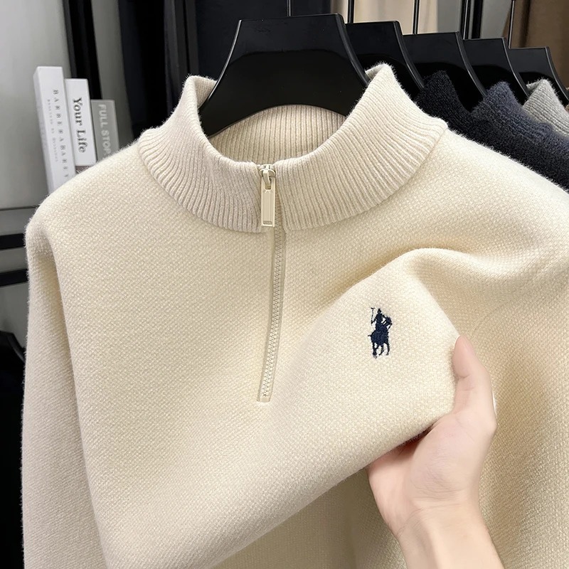 Suéter masculino de gola alta  - Embroidery Logo avaliação e preço