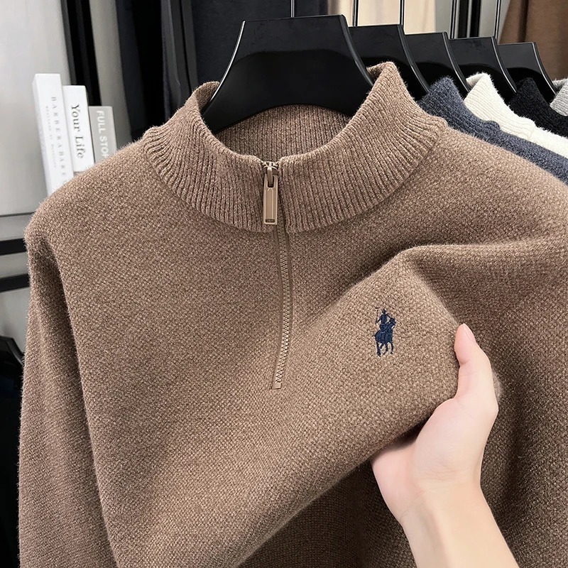 Suéter masculino de gola alta  - Embroidery Logo avaliação e preço