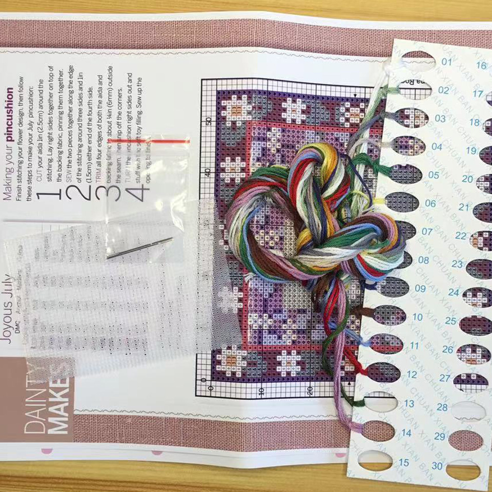 Zc184 kits de ponto cruz conju - Embroidery Underlay avaliação e preço
