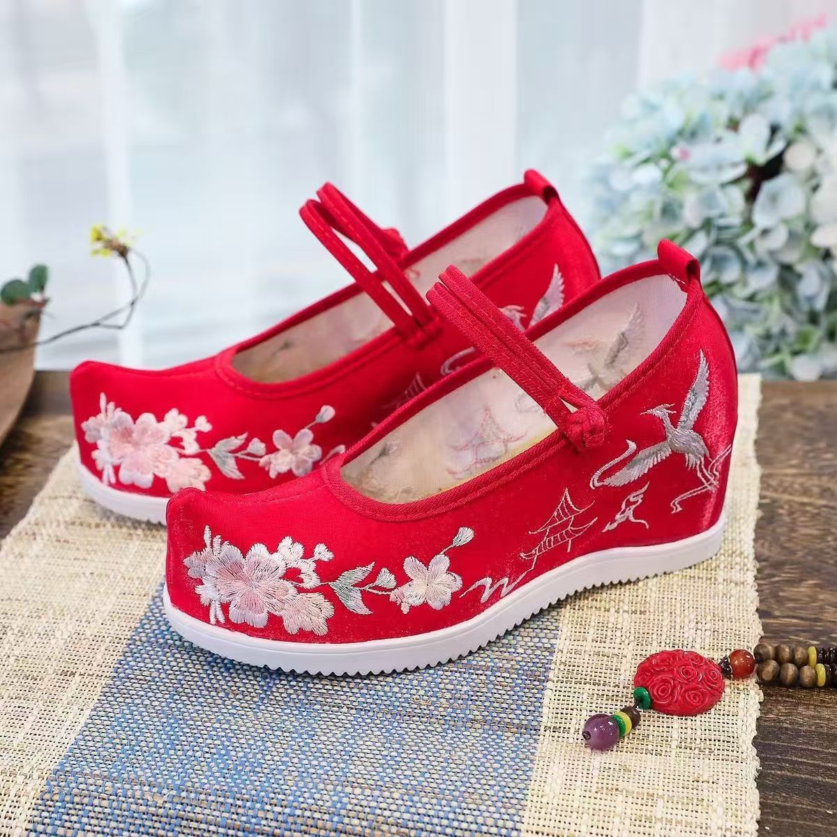 Mulheres aumentadas sapatos bo - Embroidery Shoes avaliação e preço