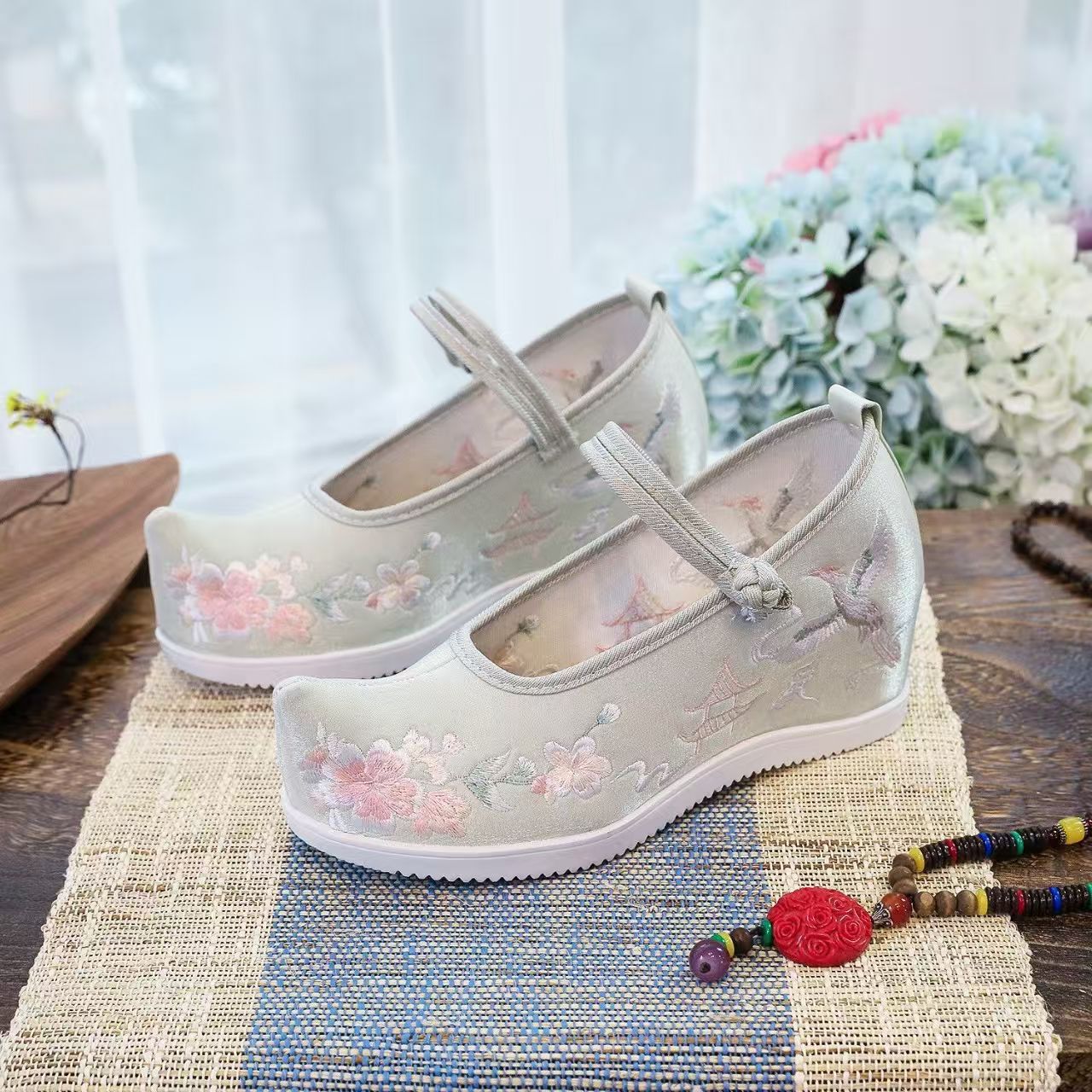 Mulheres aumentadas sapatos bo - Embroidery Shoes avaliação e preço