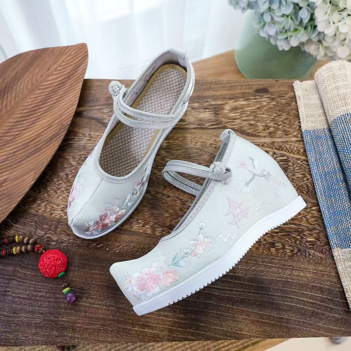 Mulheres aumentadas sapatos bo - Embroidery Shoes avaliação e preço