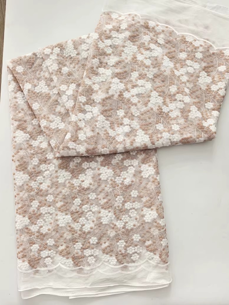 1 jarda 3d flor bordado tela t - Embroidery Skirt avaliação e preço