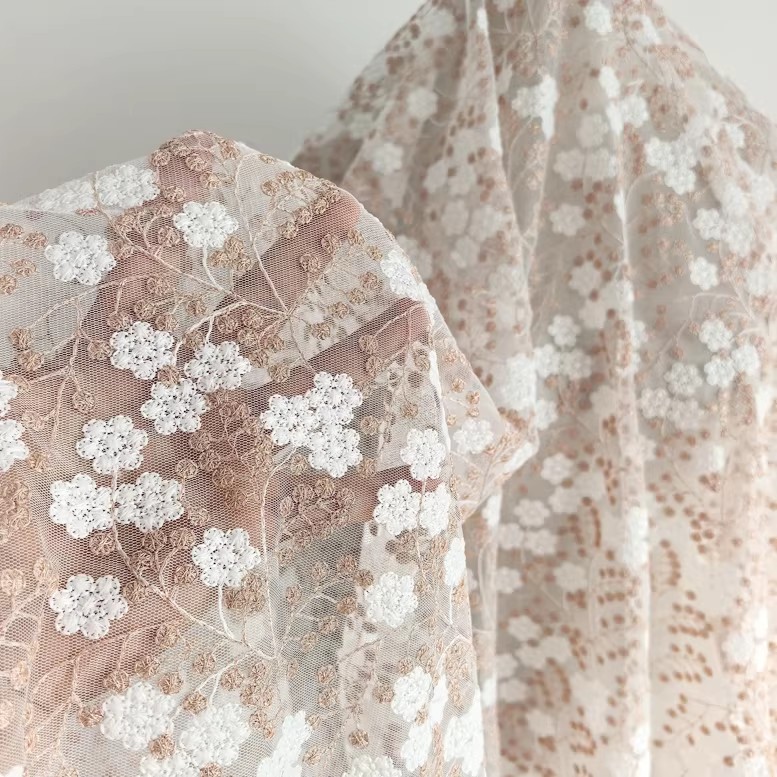 1 jarda 3d flor bordado tela t - Embroidery Skirt avaliação e preço