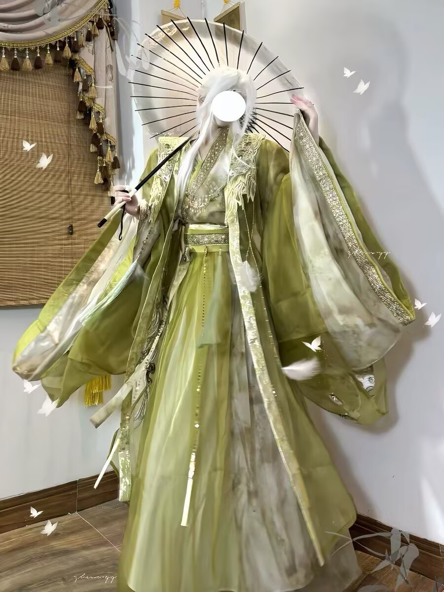 Traje Hanfu de Guerreiro Wuxia - Embroidery Outfit avaliação e preço