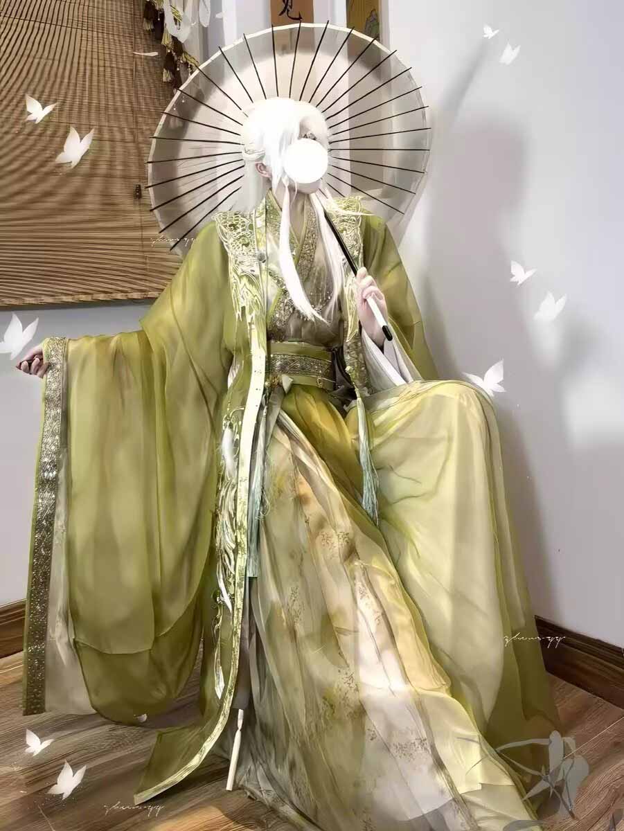 Traje Hanfu de Guerreiro Wuxia - Embroidery Outfit avaliação e preço