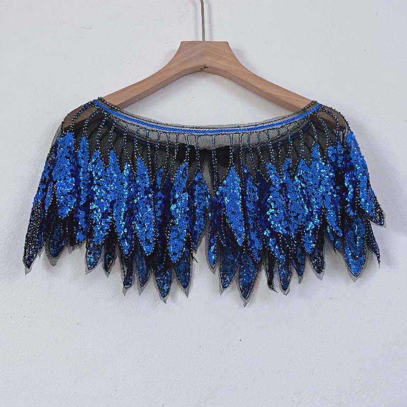 Xaile de renda com lantejoulas - Embroidery Shawl avaliação e preço