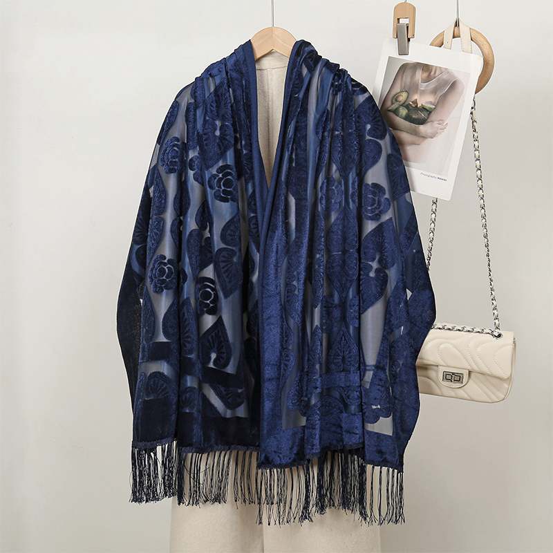 Xale de luxo bordado de seda p - Embroidery Shawl avaliação e preço