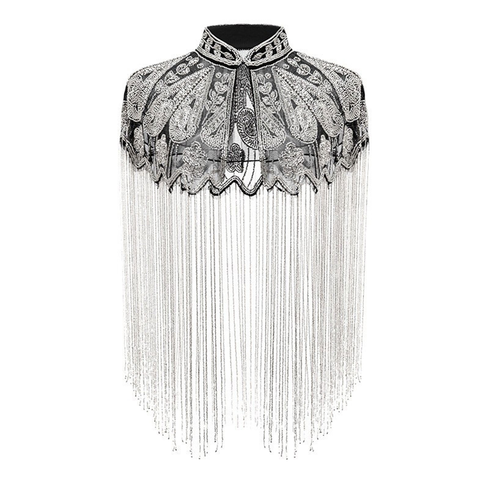 Lantejoulas frisadas capa de n - Embroidery Shawl avaliação e preço