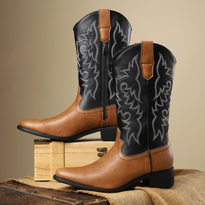NOVO: Botas Masculinas de Cano - Embroidery Shoes avaliação e preço