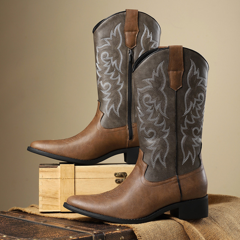NOVO: Botas Masculinas de Cano - Embroidery Shoes avaliação e preço