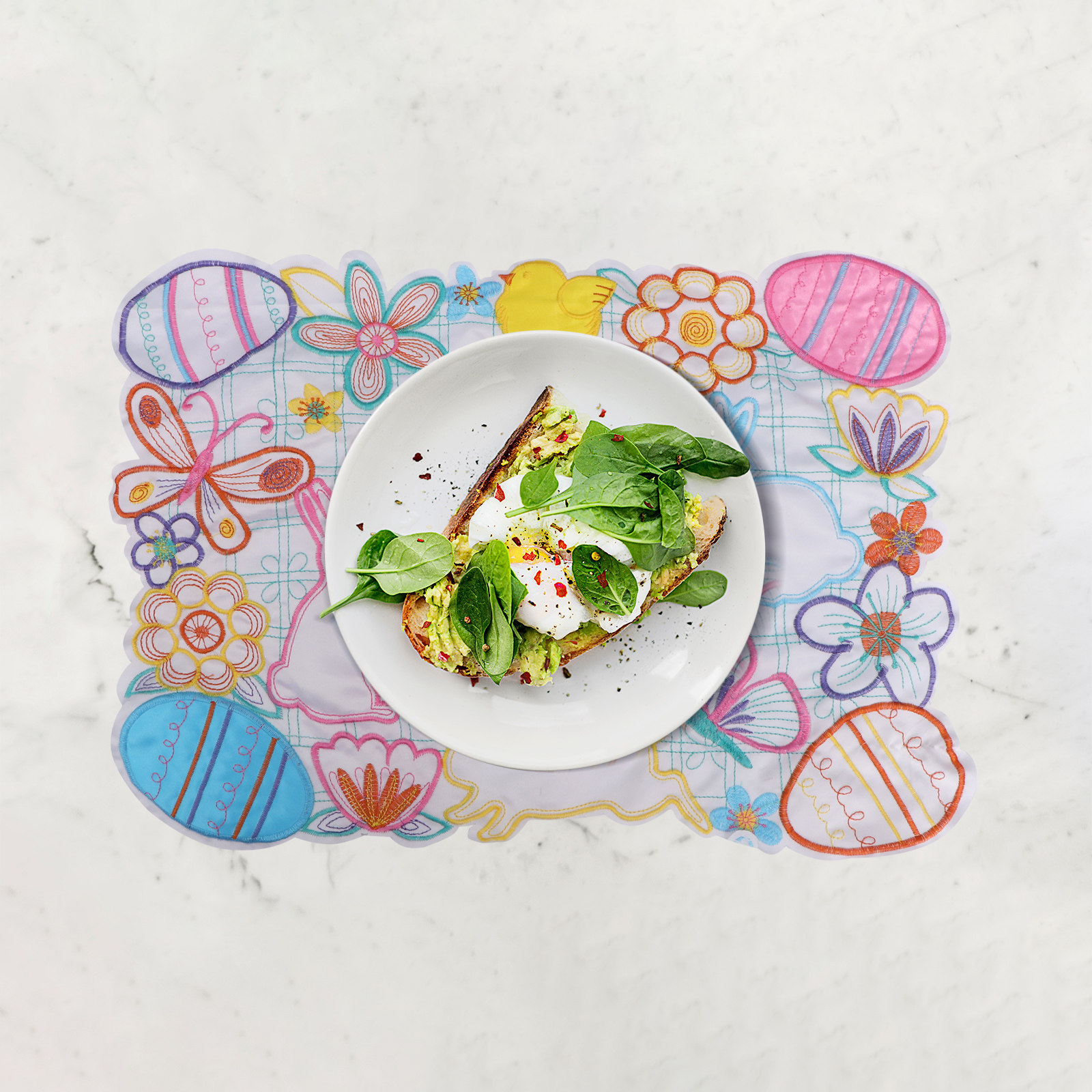 1 Peça de Sousplat de Coelho e - Embroidery Kitchen avaliação e preço